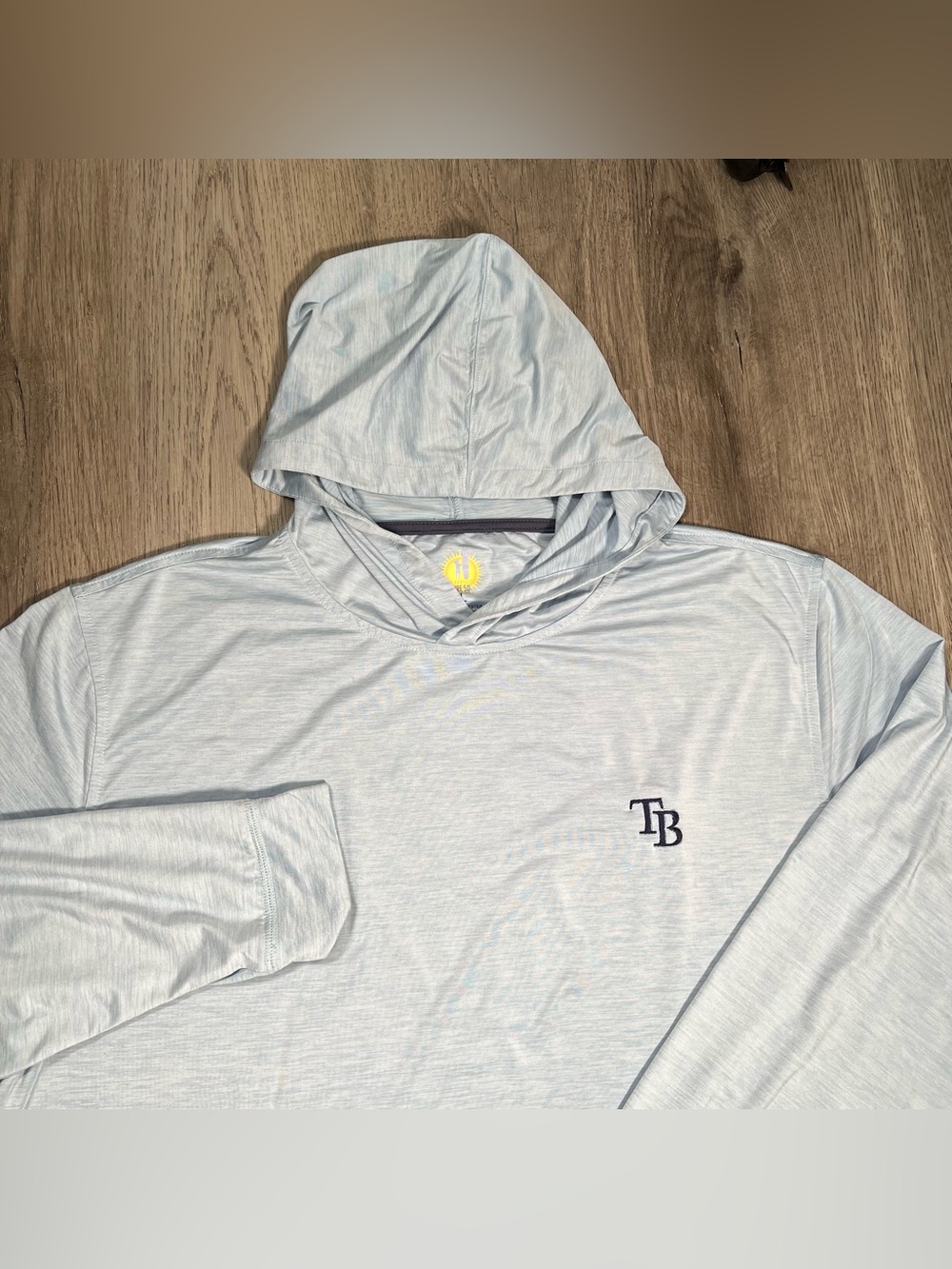 Johnnie-O Talon Performance UPF Blue Pullover Hoodie Mens L Tampa Bay Rays MLB